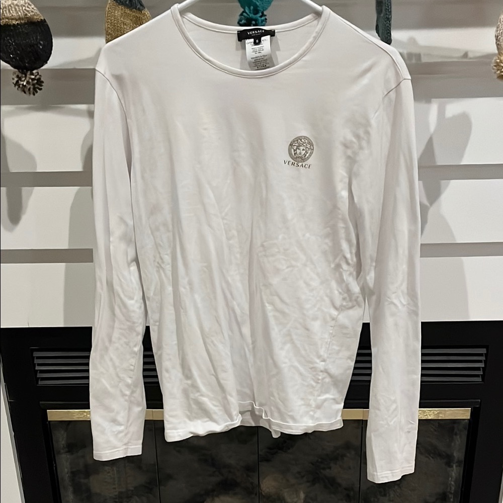 Versace White Long Sleeve Tee